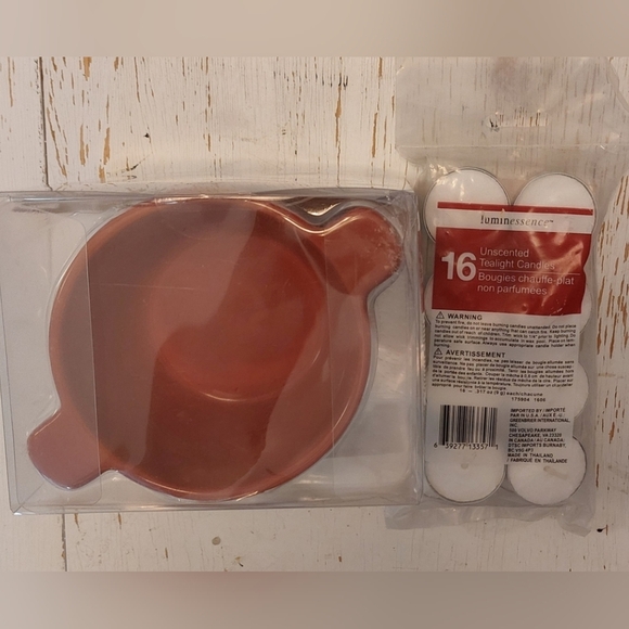 Mini Ceramic Fondue Set with Tealight Candles NWT Cookware Kitchen Gift - Picture 8 of 8